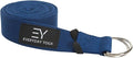 Everyday Yoga Strap with Metal D-Ring - Durable Stretching Strap for Yoga, Pilates, Flexibility & Physical Therapy (6ft, 8ft, 10ft)