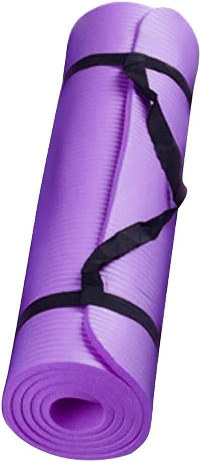Yoga Mat Non Slip, 1/4" Non-Slip High Density Extra Thick Anti-Tear Fitness Mat with Carrying Strap,Comfortable Pink Hot Yoga Mat for Gym,Home Workout,Exercise,Pilates,Stretching,Fitness