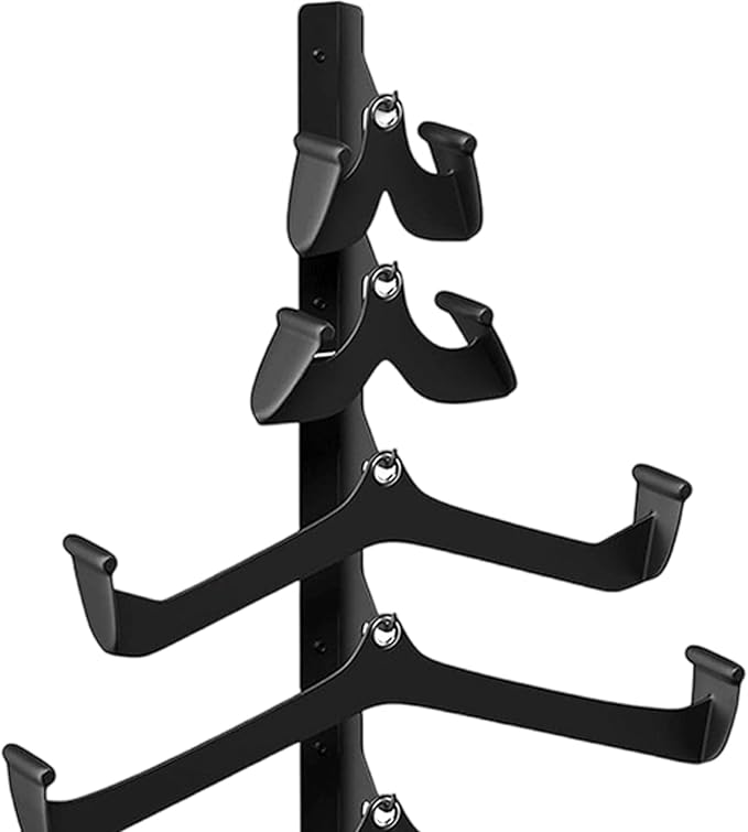 Pull Down Rack - Stainless Steel 96cm Wall Mounted | 5-Piece Gym Fitness Equipment Organizer | Lat Bar Cable Attachment Storage Holder | Home Garage Workout Strength Training Organization