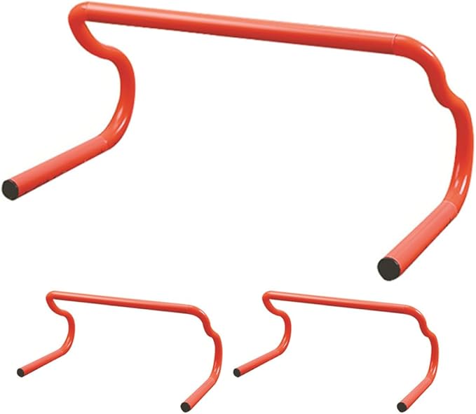 3pcs Detachable Athletic Speed Training Hurdles Orange Agility Training Equipment for Soccer Football Track Field Plyometric Drills