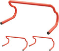 3pcs Detachable Agility Speed Training Hurdles 19x9 Inch Orange Fitness Equipment for Soccer Track Running Drills and Athletic Speed Practice