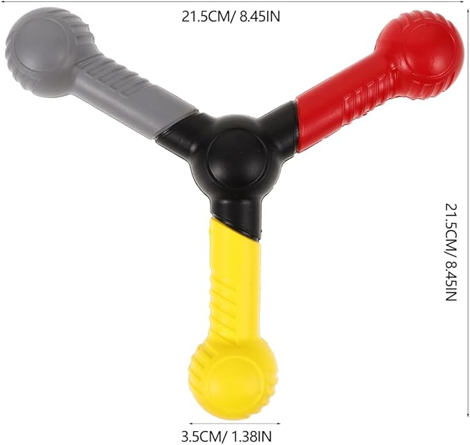 HOMSFOU 2 Pack Hand Eye Coordination Training Sticks for Agility and Reflex Improvement Multi-Handle Reaction Speed Training Tool for Soccer Basketball Football Hockey 8.46X8.46X2.75 Inches