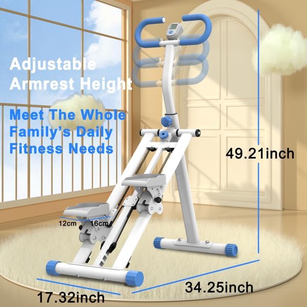 Stair Stepper Mini Stepper, Vertical Climber Machine for Home Full Body Workout, Adjustable Handlebar, Stable Non-Slip Frame, Home Climber, Aerobic Stepper, Fitness Stepper
