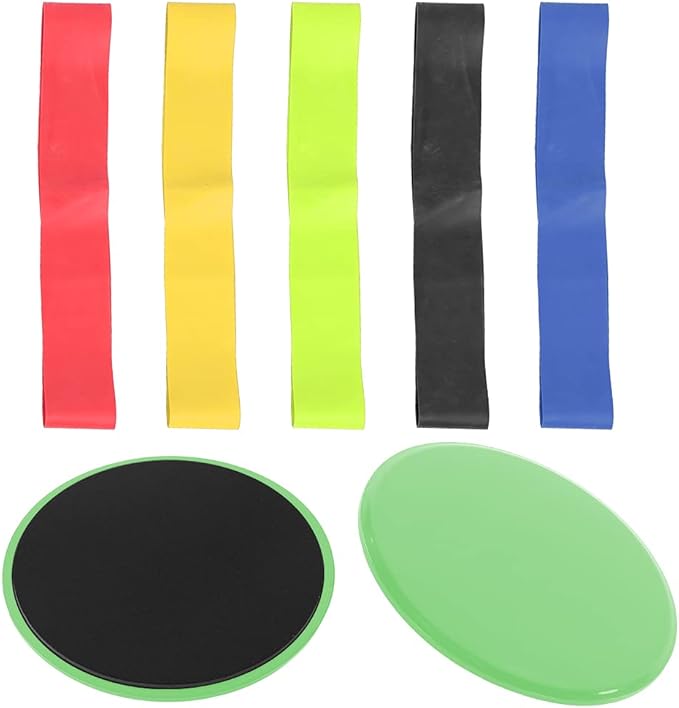 Fitness Sliding Disc, Wireless Core Slider Workout Equipment, Low Impact ABS Sliders for Home Gym and Floor Exercises with Pull Straps for Beginners and Advanced Users