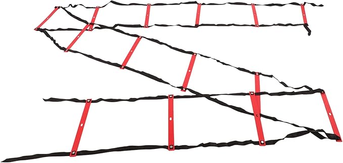 7M 14 Rung Agility Speed Ladder Stairs, Adjustable Training Ladder for Soccer Football Fitness, Non - Slip PP Agility Ladder with Angle Marks for Athletes and Coaches