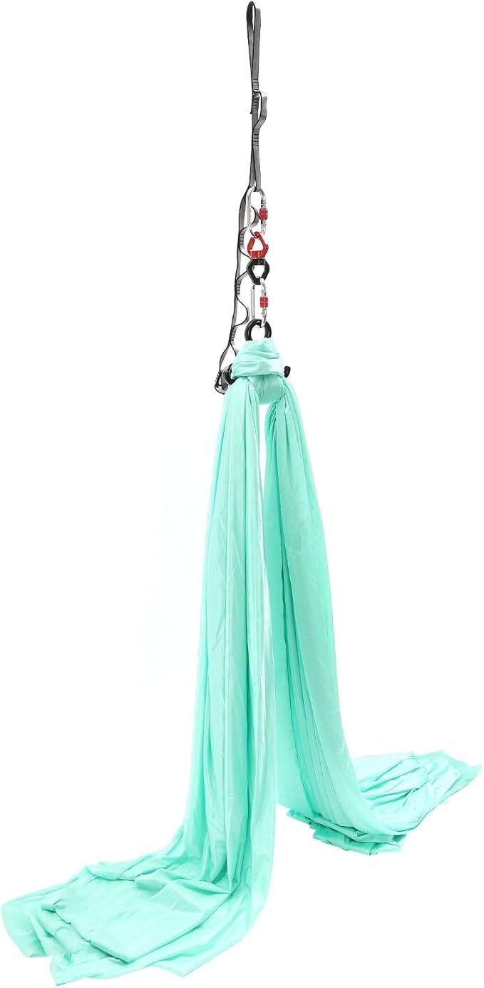 6m Aerial Yoga Practice Polyester Strap Aerial Equipment Yoga Hammock Practice Kit Green