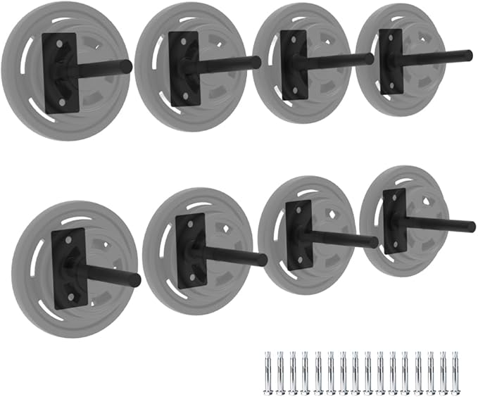 Wall Mounted Weight Plate Holder,Weight Plate Rack for for All Size Bumper Plates, Max Weight Capacity 300 Lb, Home Gym Organizer