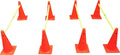 Speed & Agility Training Hurdles Cones Poles - 8 Cones & 4 Pole Set for Soccer, Sports, Plyometric Speed Training