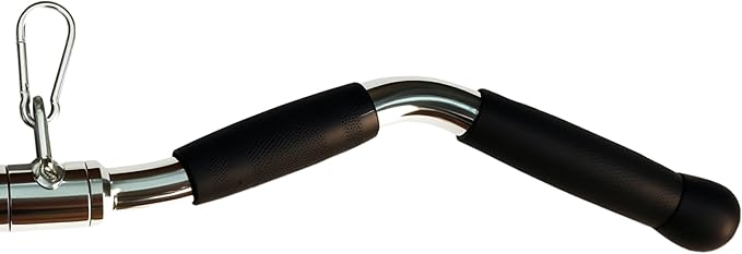 qibylift Barbell Multi-Exerciser Cable Attachment For Cable Machines, Lat Pull Down Bar Cable Machine Attachments, Tricep Press Down Bar, Revolving Straight Curl Pulldown Bar with Rotating & Rubber Handle Grips