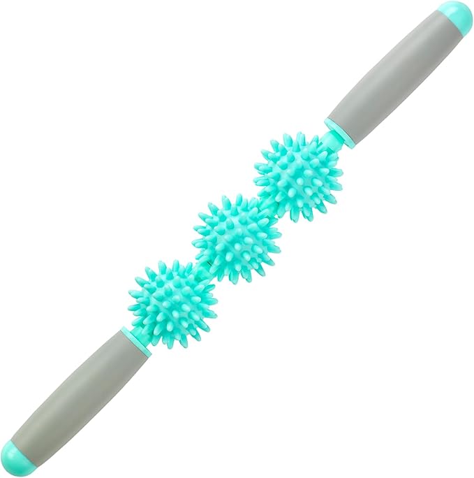 Coolife Fascia Muscle Roller - Cellulite Massager - Fascia Roller for Cellulite and Sore Muscles - Neck, Leg, Back, Body Deep Tissue Massage Stick Tools - 3 Balls Size Version