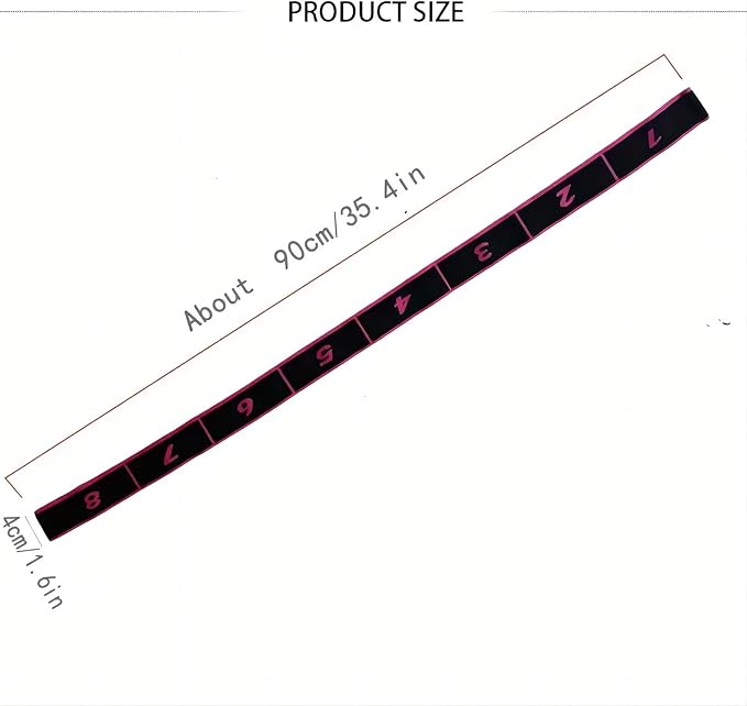 3PCS Fitness Resistance Band for Fitness and Yoga,Resistance Bands for Stretching,8-Section Elastic Training Bands,Suitable for Body Stretching Shaping & Rehabilitation Training(Purple, Pink, Blue)