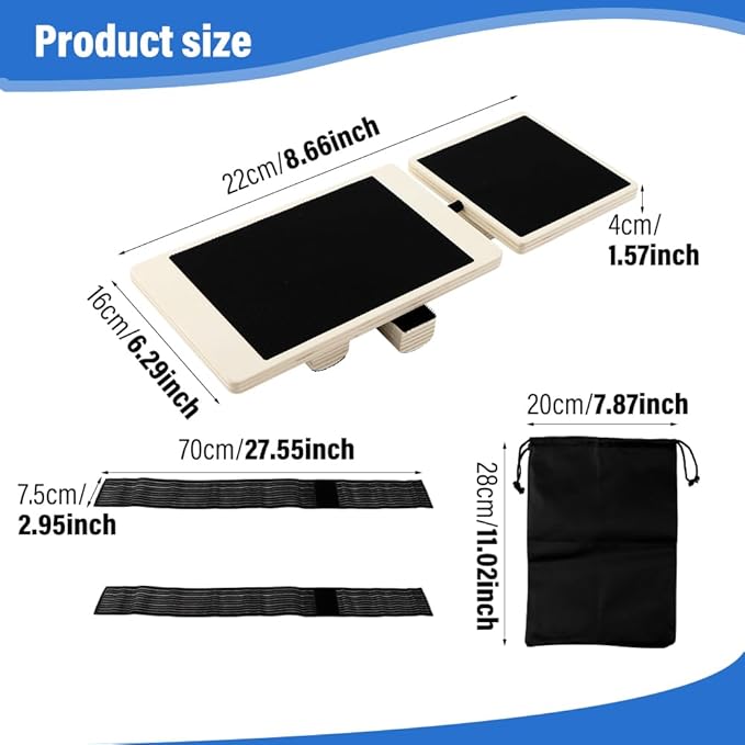 Ankle Strengthener, Ankle Board Single Foot Balance Board, Non-Slip Wobble Boards Foot Stretcher for Stability Rehab Pain Relief, Posture Corrector Arch Trainer