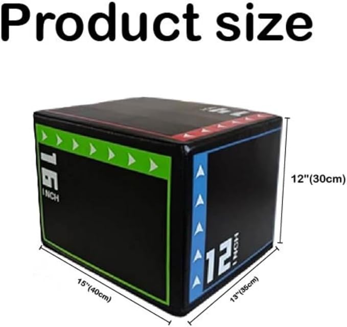 Versatile Non Slip Jump Box Exercise 3-in-1 Foam Plyometric Jump Box for Home Gym Training Fitness
