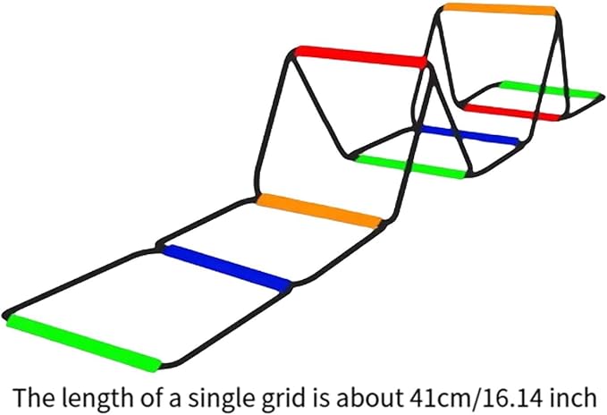 Agility Ladder for Soccer Training with Adjustable Features, 8 Grids