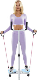 Waist Twisting Machine with Handlebar, 3 Gears Adjustable Ab Twister Machine with 2 Pull Cords, Ab Twist Board for Exercise 330lbs Load Capacity