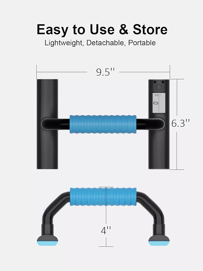Push Up Bars Strength Training - Pushup Handles With Rubber Grip, Home Fitness Equipment with Anti-Slip Sturdy Structure Floor Workouts Push Up Stands for Man Women