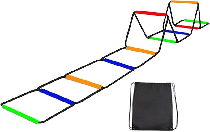 Colaxi Agility Ladder Speed Ladder Workout Improves Coordination Home Gym Outdoor Sports Folding Rugby Multipurpose Fitness Training