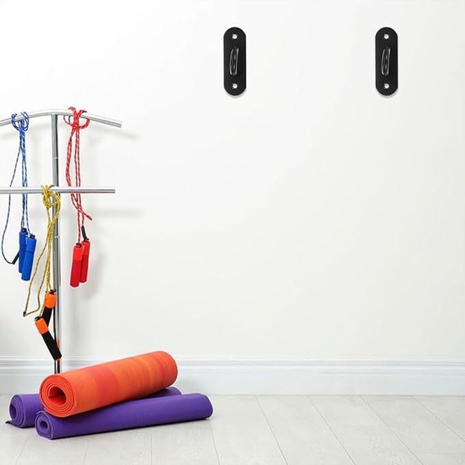 VICASKY 2pcs Stainless Steel Wall Anchor Resistance Band Hooks Heavy Duty Gym Hangers for Yoga Strap Fixing Indoor Strength Training Equipment Attachments