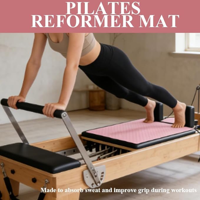 Non-Slip Pilates Reformer Mat Cover,0.8mm Thick Pilate Reformer Machine Cover Mat Towel,Pilates Mats for Reformer,Fleece Exercise Matfor Pilate Training Yoga 39" x 24"