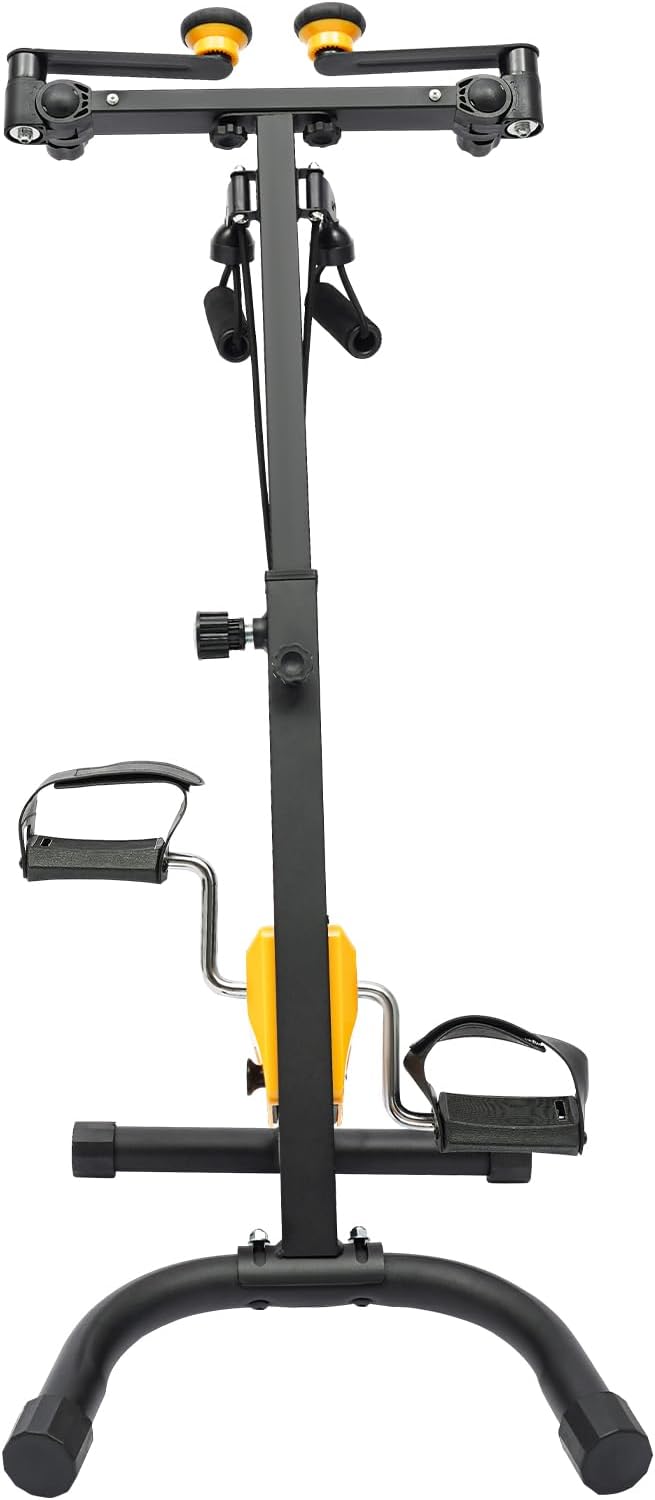 Pedal Exerciser Bike, Foldable Pedal Exerciser for Seniors, Home Pedal Exercise Bike for Total Body(Black)