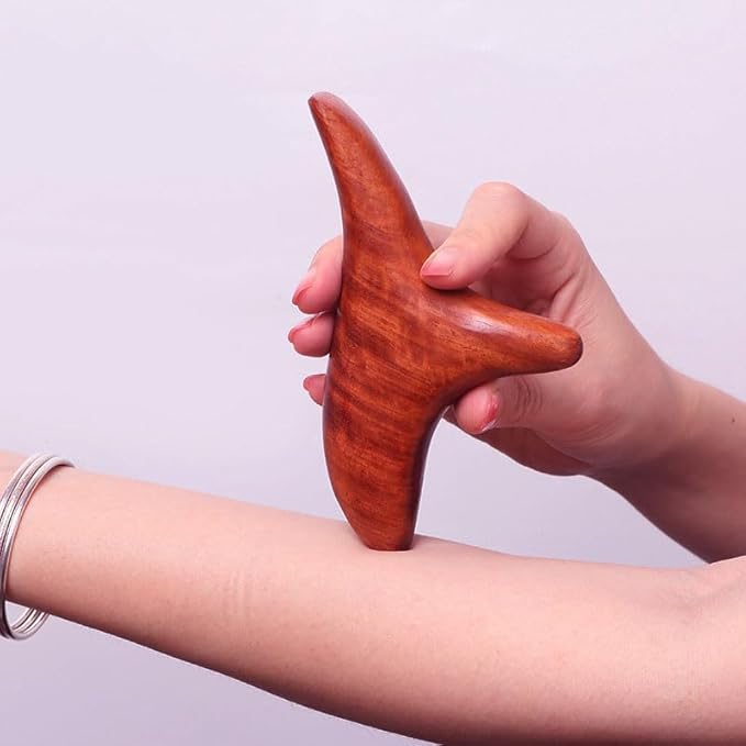 2Pcs Thai Reflexology Master Hand Foot Stress Reliever Ergonomic Wing Massager Wooden SPA Therapy Tool Vibrant Massage Tools Wooden Crafts