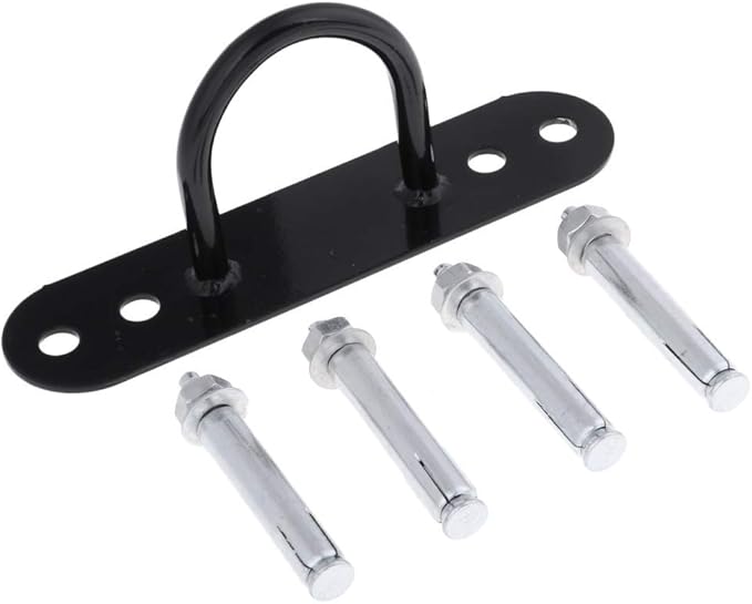 U/ D Suspension Ceiling Anchor Wall Mount Trainer Bracket for Yoga Swings Hammock Battle Rope Black