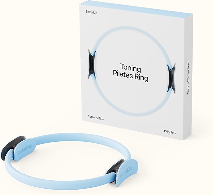 BetterMe Toning Pilates Ring – Magic Circle Pilates Ring for Strength & Flexibility – 15 Inch Fitness Ring for Home Pilates & Yoga Workouts