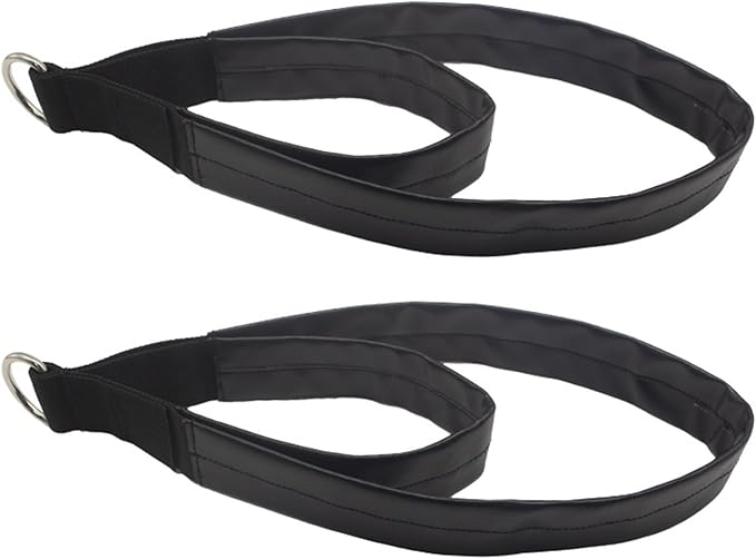 1 Pair Comfortable Pilates Straps Double Looped Exercise D-Rings Easy To Use For Stretching Flexibility Double Looped Exercise Pilates D-rings