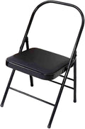 Yoga Chair,Pilates Assist Chair Gymnasium Auxiliary Equipment Home ，for Indoor and Outdoor Studio(Black)