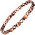 Copper Ankle Bracelet Women, 99% Pure Copper Heart Shape Magnetic Anklet, Fashion Jewelry Present (0086Q)