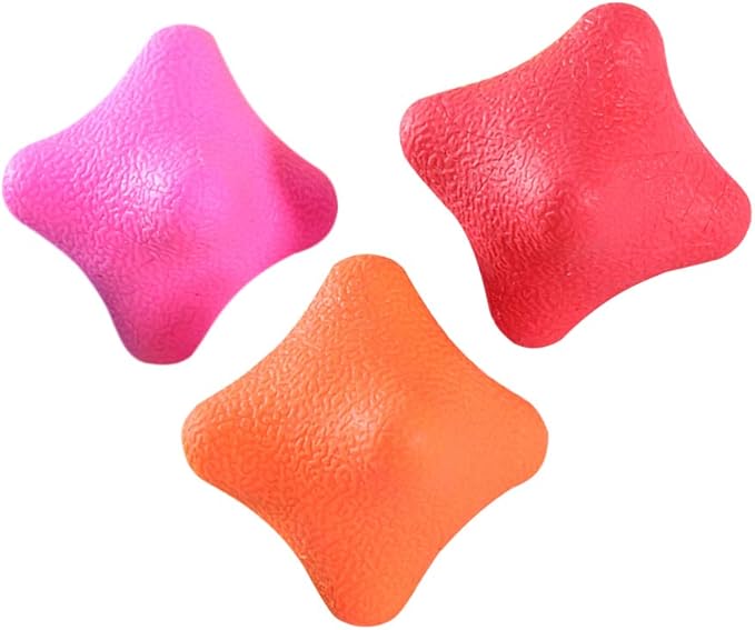 Luxshiny 3PCS Agility Reaction Balls - Multi-Surface Training Balls for Reflex, Hand-Eye Coordination & Speed - Baseball/Tennis/Badminton Sports Equipment (4cm, Assorted Colours)