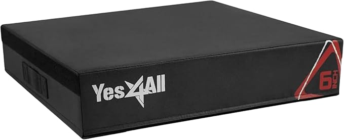 Yes4All Adjustable Soft Plyo Box, Jumping Trainer - For Plyometric Exercises and Conditioning, Multiple Height Variations