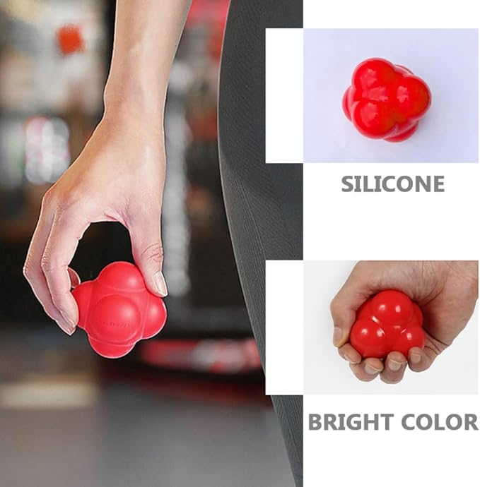 Milisten Hexagonal Reaction Training Ball Reaction Sphere for Baseball Football Soccer Hockey for Hand-Eye Coordination