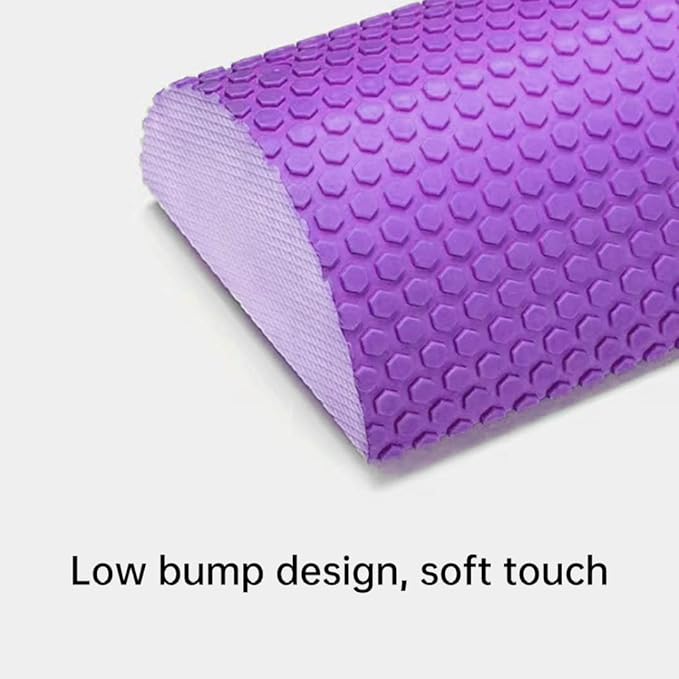 Half Round Foam Roller EVA Back Exercise Shaft Yoga Columns for Deeply Tissue Muscle Massage Blue,Sports