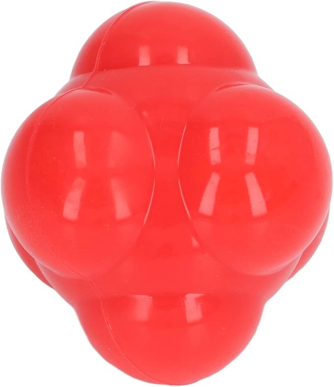 Hex Reaction Trainer Ball, Rubber Reaction Ball for Improving Hand Eye Coordination, Bright Color Reaction Catch Ball with Random Bounce, Portable Agility Training Tool for