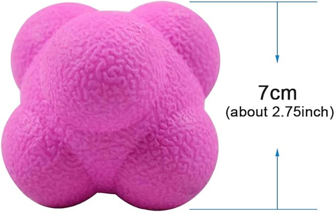 Reaction Ball,Hexagonal Agility Ball for Towards Training Improvement Of Hand-Eyereaction and Agility Coordination Reflex Exercise Sports,Can Improve The Concentration Of Teenagers and Adults(2 Pcs)