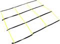YARNOW Agility Ladder Rope Training Ladder for Speed and Footwork Nine-Square Soft Foldable for Football and Soccer Workout Portable Soccer Training Equipment for Speed and Coordination