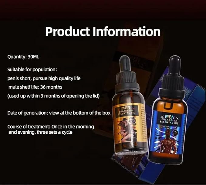 Men Massage Oil for Sex, Hotiary Sexual Enhancement Essential Oil Penis Becomes Longer Thicker Enhancement Men Energy for Care Delay Performance Boost Strength