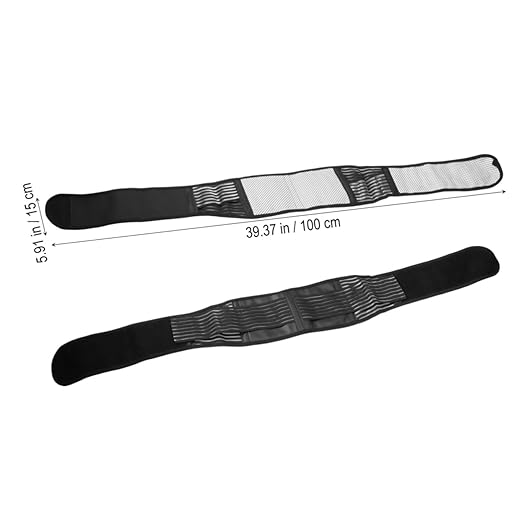 NOLITOY 2pcs Magnetic Therapy Back Support Magnetic Waist Support Self-heating Brace Size (