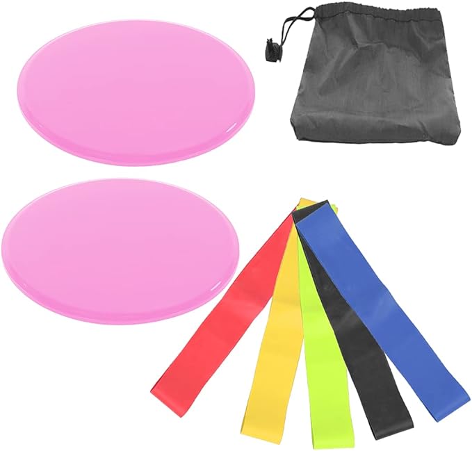 Fitness Sliding Disc, Wireless Core Slider Workout Equipment, Low Impact ABS Sliders for Home Gym and Floor Exercises with Pull Straps for Beginners and Advanced Users