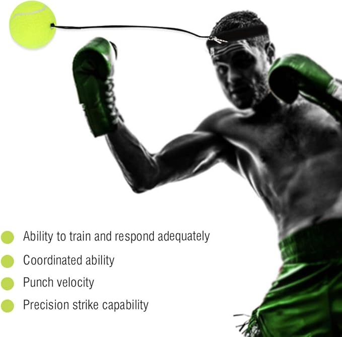 Zerone Boxing Reflex Ball, Boxing Ball with Headband Punching Balls Equipment for Focus, Speed, Punching Speed, Fight Hand Eye Coordination Training