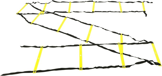 7M 14 Rung Agility Speed Ladder Stairs, Adjustable Training Ladder for Soccer Football Fitness, Non - Slip PP Agility Ladder with Angle Mark for Athletes and Coaches