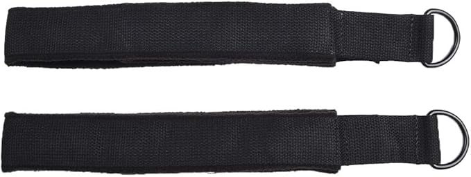 Pilates Rings Double Loop Foot Straps with Dual-Length Design and Soft Fleece for Reformer Exercises Compatible with Most Pilates Beds and Equipment