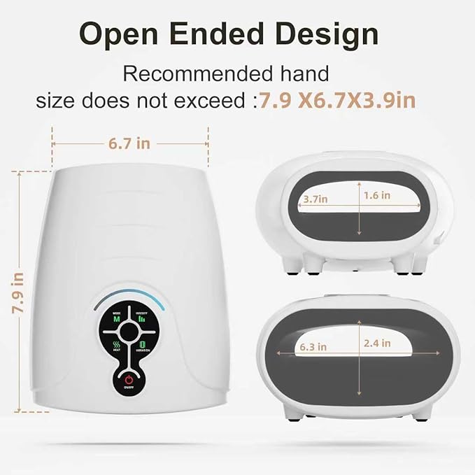 AERLANG Hand Massager Hand Massage Machine with Heat and Compression Cordless Electric Hand Massager for Arthritis and Carpal Tunnel, Birthday Gifts for Women Men mom Husband Gifts Gray-White