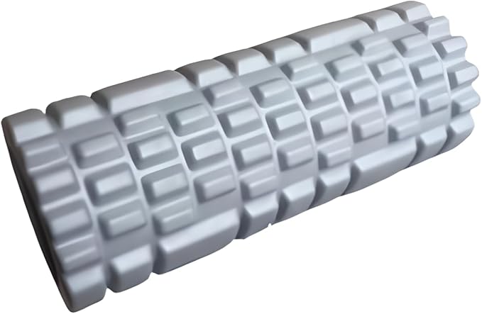 High-Density Foam Roller for Fitness, Stretching, and Mobility Exercises (Gray)