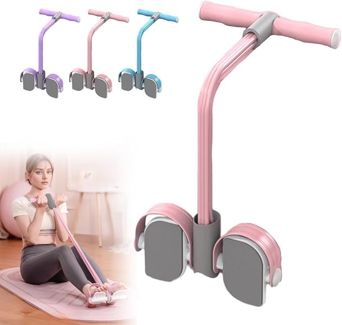 Pedal Resistance Bands with Handles, 2026 New Multifunction Elastic Yoga Resistance Band, 6-Tube Rubber Foot Home Exercise Equipment for Full Body Workout, Yoga, Waist