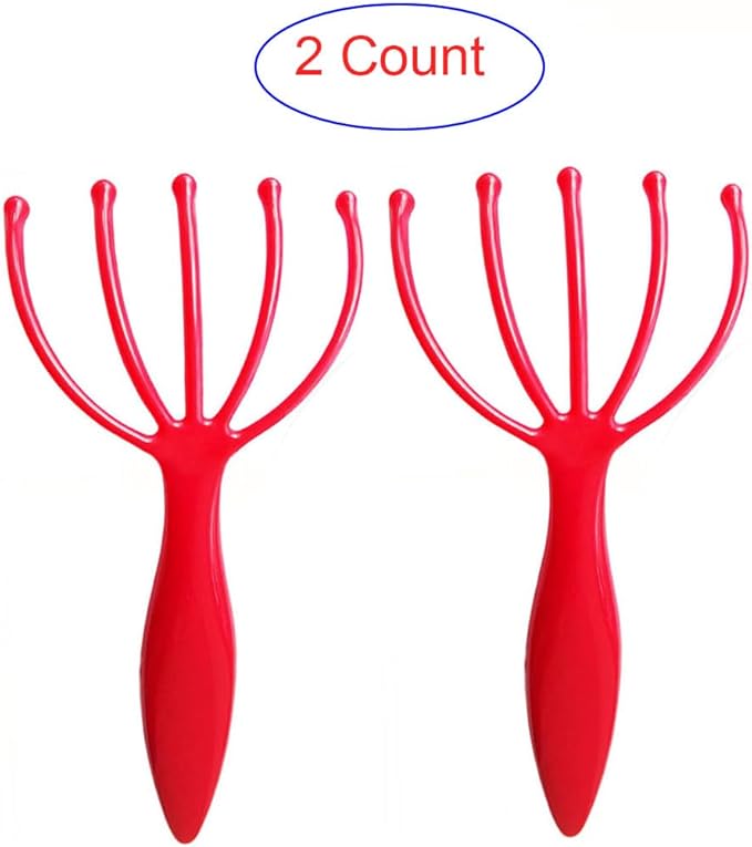 Head Massager - 2pcs, Hand held Scalp Massager, Deep Relaxation & Stress Suitable for Home, Office and Travel