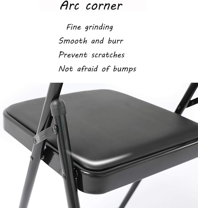 Pilates Yoga Chair, Professional Iyengar Auxiliary Chair, Yoga, Hardened and Thick Yoga Folding Chair, Solid Anti-Slip, Stable and Durable, Black,Blac