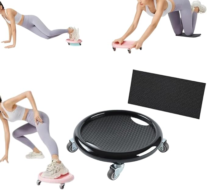 Ab Roller Wheel, Women's Multifunctional Abdominal Wheel Board with Mat,360° Rotating,for Home Gym, Full Body Fat Burning & Abdominal Training - Portable Fitness for Women