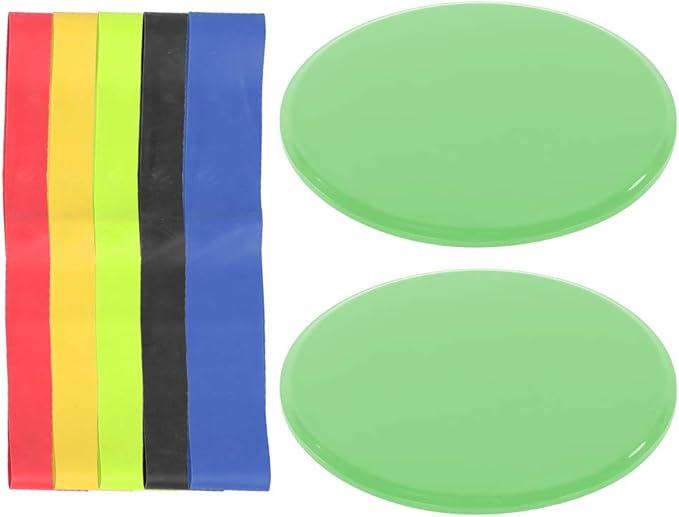Fitness Sliding Disc, Wireless Core Slider Workout Equipment, Low Impact ABS Sliders for Home Gym and Floor Exercises with Pull Straps for Beginners and Advanced Users